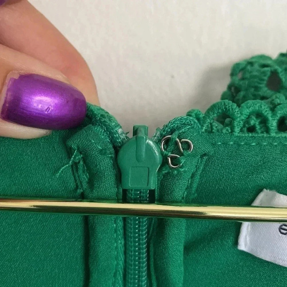 Endless Rose Lace Green tiered Midi Dress (M) - Picture 8 of 8